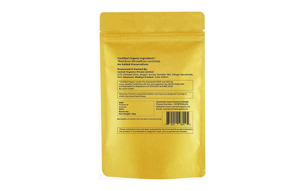 Carmel Organics Red Rose Whole    Pack  50 grams
